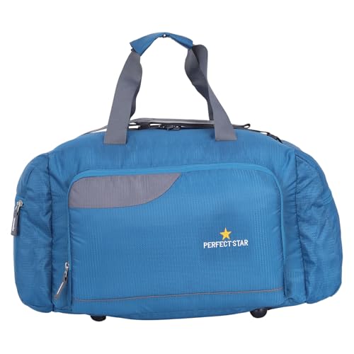 Image of PERFECT STAR 35L Hand Duffle Bags for travellings Travel Bag for man Luggage for Travelling & Women Carry Bag for Women Travel (Teal Blue Grey)
