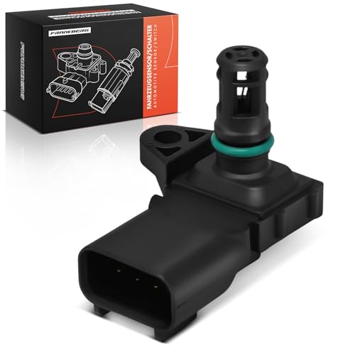 Frankberg Intake Manifold Pressure Sensor 4-Pin Compatible with Fiesta V JD JH C-Max DM2 Fusion JU Focus III Turnier Focus III KA RB S40 II 544 V50 545 Replace# AS380