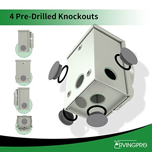 Rvingpro 50 Amp Generator Cord 15Ft And Power Inlet Box, Pre-Drilled 50 Amp Generator Inlet Box With Cord, Nema 14-50P To Ss2-50R Generator Cord Waterproof Combo Kit, Etl Listed #TOP2