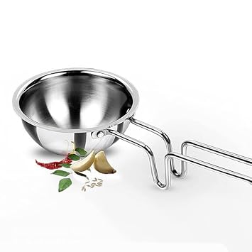 KORTEX Tadka Pan Cooking Pan Cookware Aluminium Tadka pan with Long Handle, Spice Roasting Tadka Pan, Vagaria with Long Handle,Frying Pan Spice Heating Pan