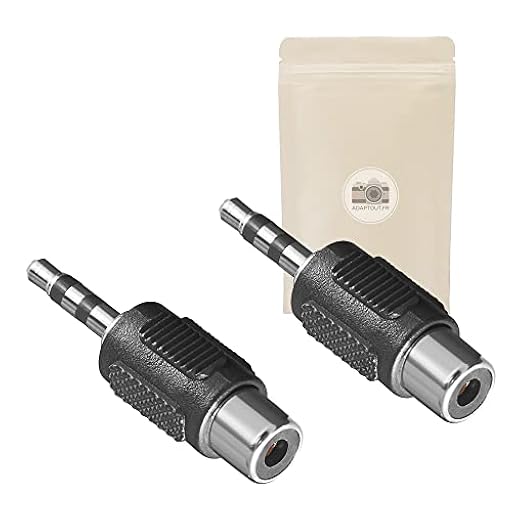 2 x Adaptador Mini Jack 3,5 mm Stereo a RCA Mono HiFi Audio | Ya disponible en tu tienda friki favorita! En mundofriki.es!