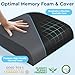 SofterCharm Seat Cushion, Memory Foam Office Chair Cushions for Long Sitting Hours, Chair Pad for Sciatica, Coccyx, Tailbone, Hip Pain & Pressure Relief, Office, Home, Car Seats, Airplane, Black/Large