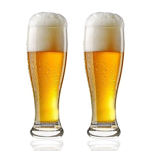 Burns Glass 24oz Pilsner Beer Glasses Set of 2