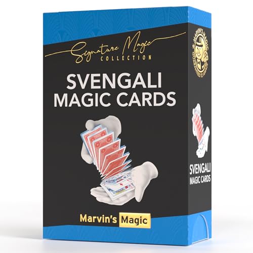 Marvin's Magic - Signature Svengali Magic Card Deck Tricks Set - 20 Classic Magic Tricks with Self-Working Cards - Kit for Adults and Kids Age - Gifts for Smart Kids, Gifts for Adults - 8+