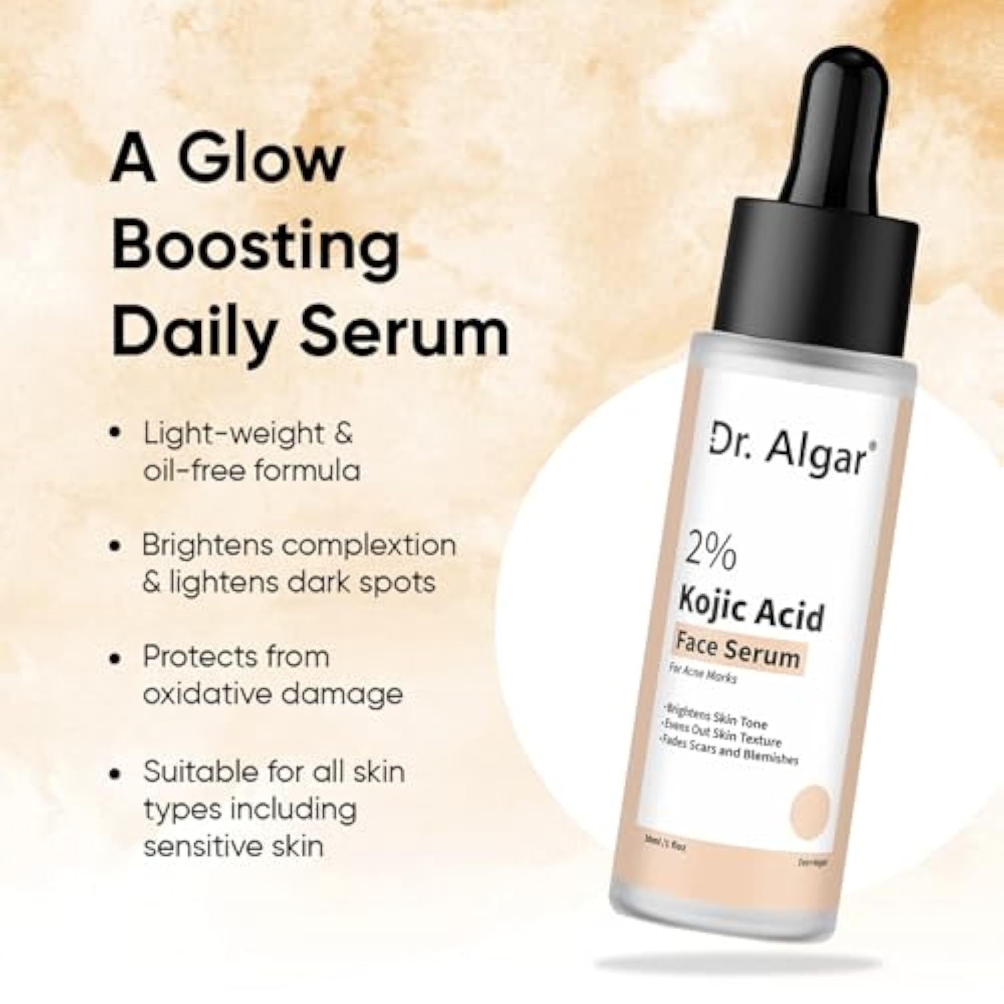 Kojic Acid Face Serum + HOCL Spray, Skin Care Combo