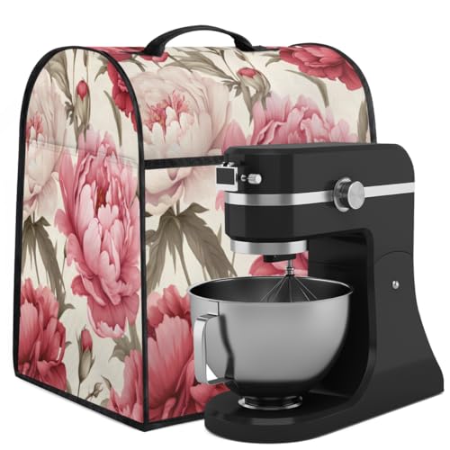 Coffee Maker Cover Floral Flower Vintage Kitchen Appliance Covers Small Appliance Covers Blender Cover Juicer Cover Dust Covers for Kitchen Appliances with Top Handle and Pockets,Washable,B520