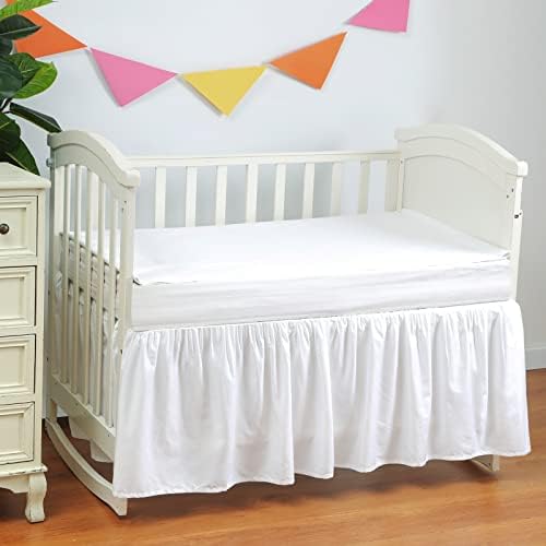 American Baby Company Double Layer Ruffled Crib Skirt