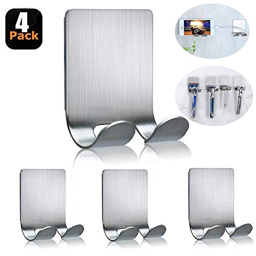 FOTYRIG Razor Holder for Shower Self Adhesive Hooks Wall Hanger Stainless Steel Shower