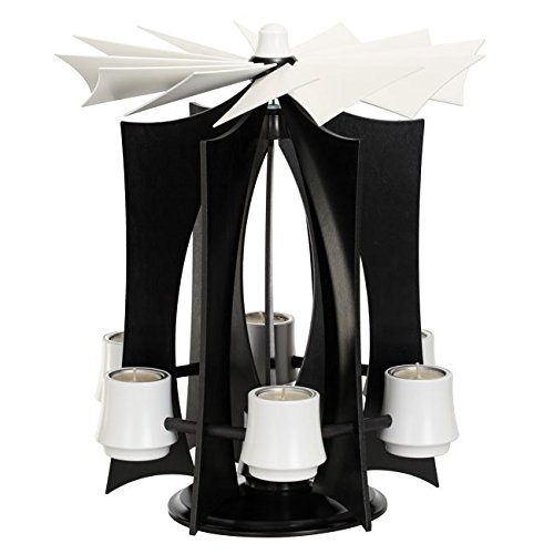 Pyramide accrochante Rudolphs Schatzkiste de 38cm couleur charbon pour illuminer vos repas