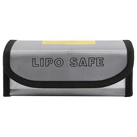 Lipo Safe Bag Fireproof Storage Protecting Battery Charger Guarding in Case of an Accidental Fire. size: 18.5 * 7.5 * 6cm Cover