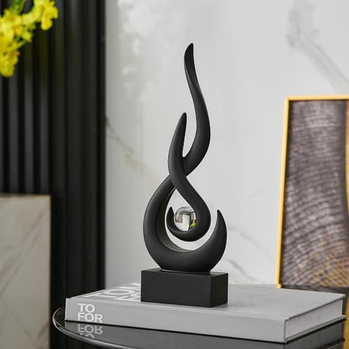Estatua Decorativa Llama Negra Moderna 11.8 pulgadas miniatura 2