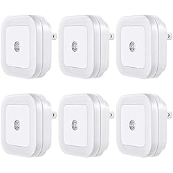 Vont 'Lyra' LED Night Light, Plug-in [6 Pack] Super Smart Dusk to Dawn Sensor, Night Lights Suitable for Bedroom, Bathroom, Toilet, Stairs, Kitchen, Hallway, Kids, Compact Nightlight, Cool White