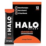 Halo: Hydration Powder Packets – Orange - 12 Servings (5g Each) - Organic Hydration Drink with Essential Vitamins + Minerals + Electrolyte Powder - Vegan, Kosher - Immunity Booster