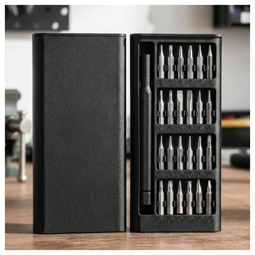 25-in-1 Magnetic Precision Screwdriver Set - Mini Repair Tool Kit for Electronics Black