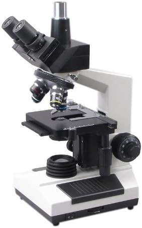 OMAX 40X-1600X Trinocular Lab Compound Microscope with Double Layer Mechanical Stage