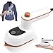 Herbst Mini Dampfbügeleisen, Reise Bügeleisen Faltbares Tragbares, Dampfbügeleisen Reise Steamer, Keramik Antihaft Bügelsohle mit 50ml Wassertank,Klein Bügeleisen Dampf für Zuhause Reisegebrauch(Weiß)