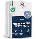 Dreamzie - Milbenbezug Bettdecke 200x200 cm - Allergiker Bettwäsche Encasing - Hausstaubmilben Schutz - Anti Milben Bettbezug mit Reißverschluss