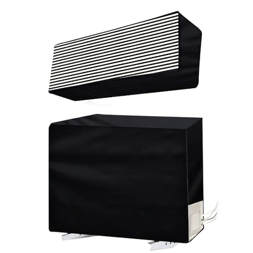 Image of Split AC Cover for 1.5 Ton Indoor & Outdoor Unit | Waterproof & Dustproof Protection | UV Resistant | Durable PVC Material | Weatherproof Outdoor Cover | Easy Installation