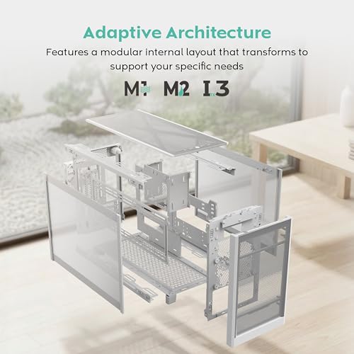 Image of MONTECH Ten 22.7L Compact Micro-ATX PC Case, High Airflow Mesh, White