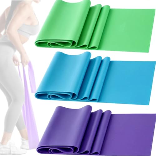 Kit com 3 Faixas de Resistência para Exercícios, Alongamento, Yog...