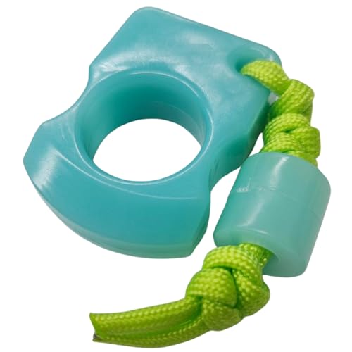 [Frog Flag] edc ナックル キーホルダー 夜光 護身用 防犯 メリケンサック (スカイブルー)のサムネイル