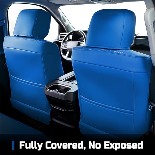 Image of Carlimeki Leather Seat Covers Custom Fit for Tundra 2022-2027 CrewMax