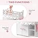 ROBUD Baby Doll Crib, Wooden Doll Bed, Baby Crib Toy with Storage, Bedding, Storage Bag and 3 Hooks, 18-21 inch Doll Accessories, Girl Doll Furniture Ages 3+ (White)