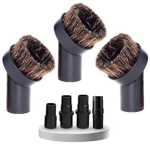 3-Pack Horsehair Brush with Adapter