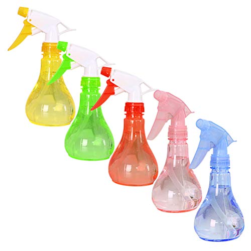 Lurrose 5 unidades de plástico vazio regador garrafa de spray de pressão de mão formato oval pequeno