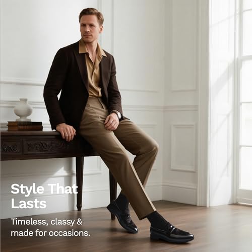 Image of Bruno Marc Men's Tuxedo Loafers Slip-on Dress Shoes