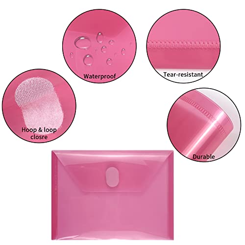 Anseal Pacote com 48, porta-cheque de recibo de cupom, pequeno envelope de plástico com fecho de arg