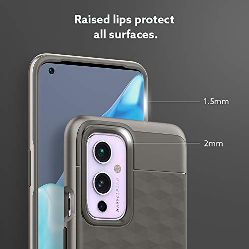 Image of CASEOLOGY by Spigen Parallax for OnePlus OnePlus 9 5G Case, OnePlus 9 5G Back Cover - TPU + Poly Carbonate｜Ash Gray