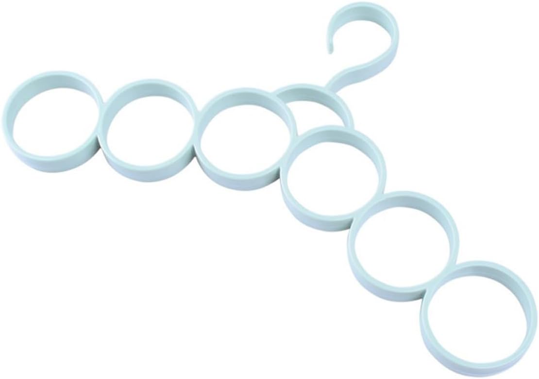 Plastic Multifunction Hanger for Tie Storage with 6 Hanging Slots