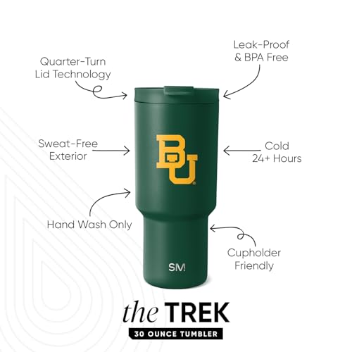 Image of Simple Modern Baylor Bears Tumbler with Straw | 30oz | Collegiate