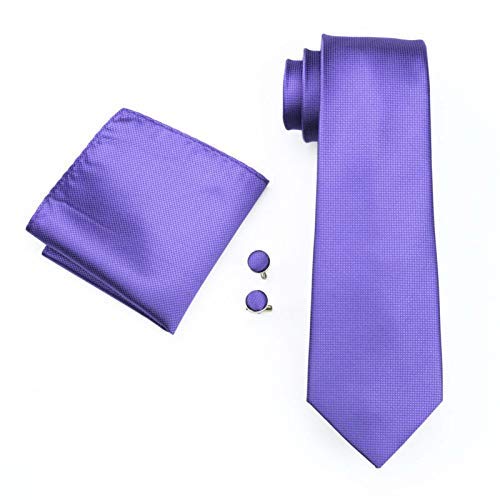 Cravate en soie violette avec boutons de manchette coffret cadeau homme