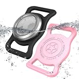 Waterproof AirTag Dog Collar Holder [2Pack] Apple airtag Watch Holder for Dog Collar,Metal Case Prevents Chewing, Apple Air Tag Holder Case for Dog Collar for Medium to Large Dog Collar/Backpack