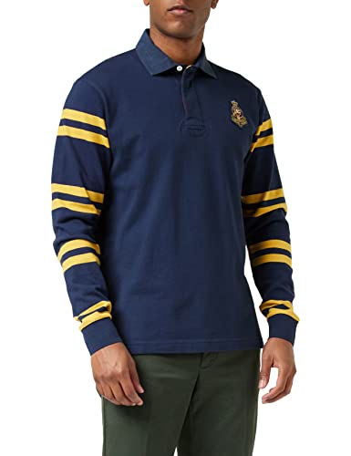 Hackett London Heritage STR SLV Polo, Bleu Marine/doré, L Homme Cover