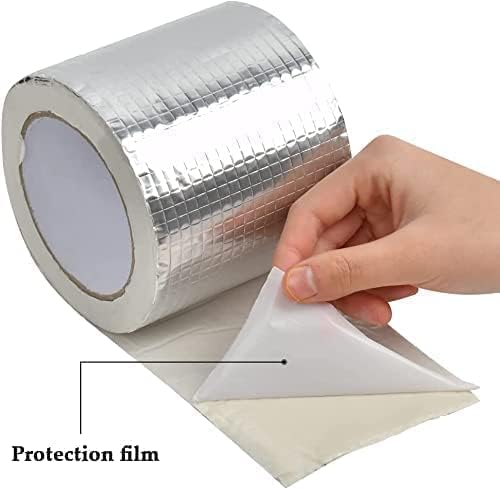 Image of Super Strong Adhesive Waterproof Tape Permanent Repair Roof Water Leakage Solution Rubber Foil Suitable for Roof Leak, Surface Crack, Window Sill Gap, Boat Sealing, Tank Leak (5CM*5M)(Pack of 1)