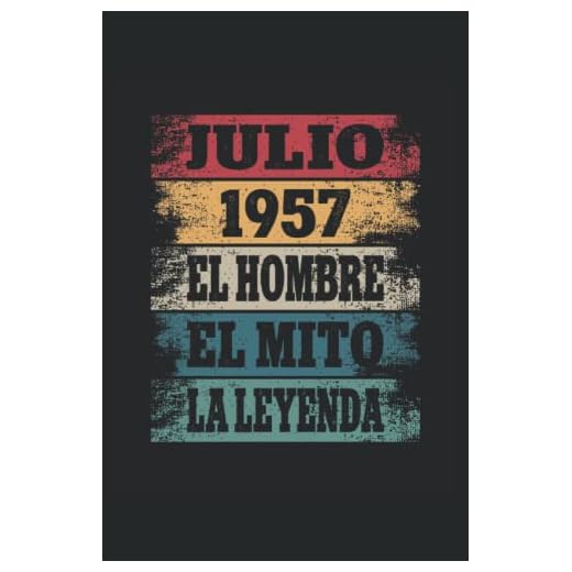 Julio 1957 - El Hombre - El Mito - La Leyenda: Regalos Originales para Hombre Papá Abuelo Hermano - Diario, Cuaderno De Notas, Apuntes O Agenda