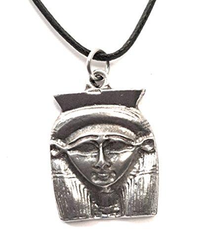 Hathor Egyptian Goddess Pewter Unisex Pendant Charm Necklace ETM-535