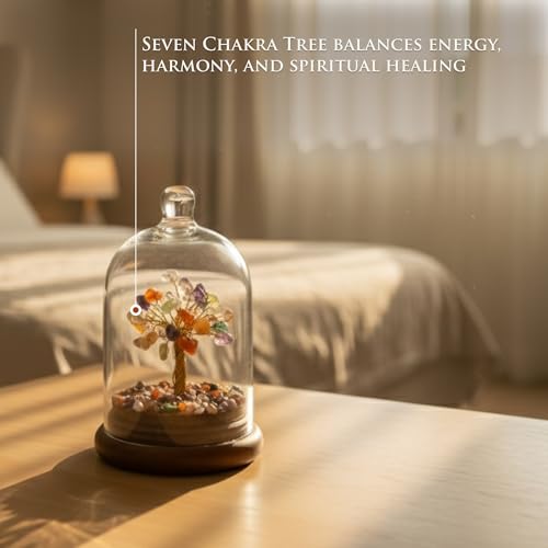 Image of Seven Chakra Crystal Tree for Home & Office Decor | Healing Gemstone Tree for Positive Energy, Prosperity & Harmony | Spiritual Gift for Love, Luck & Success | Bonsai Feng Shui