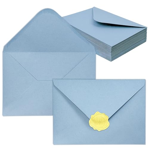 Sobres de papel azul polvoriento YINUOYOUJIA A4 para tarjetas de invitación y fotos 4x6