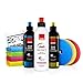 Produktbild Rupes Politur Set (3x 250ml) Autopolitur Set - Für starke Defektkorrektur bis Glanzpolitur - Für Exzenter oder Rotation - Auto polieren, D-A Coarse, D-A Fine Cut, Uno Protect One Step | 10-teilig