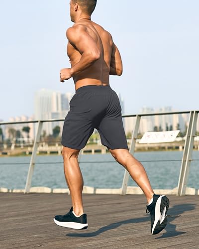 Image of G Gradual Men's Athletic Running Shorts with Zipper Pockets Quick Dry 7 inch / 5 inch / 9 inch Workout Gym Shorts for Basketball Hiking