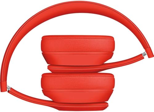 Image of beats Solo3 Wireless On-Ear Headphones - Citrus Red (Renewed)