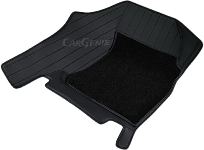 Image of 9D Car Floor Mats for Mahindra 3XO EV | Black | Waterproof | Antislip | Faux Leather | Full Coverage | All Weather | Custom Fitted 9D Car Floor Mats