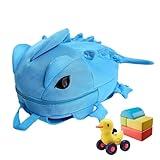 Mochila infantil, mochila infantil de desenho animado, mochila escolar criativa para crianças de 1 a 5 anos, para crianças de 1 a 5 anos, Azul claro, Refer to description