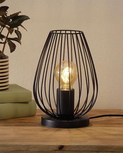 Homesake® Metal Cage Table Lamp, Vintage Flame Tables Lamps, E27 ...