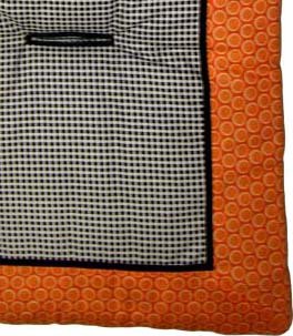 Orange Bubbles Stroller Liner - Made in USA