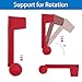 INCREWAY 2PCS Professional Red Mailbox Flag Replacement, Tool Free Installation, Universal Repair Kit for Outgoing Mailboxes with Self Stick Mailbox Number Stickers Sheet
